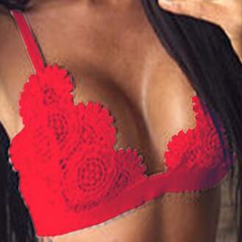 

Lovely Sexy Patchwork Red Bras