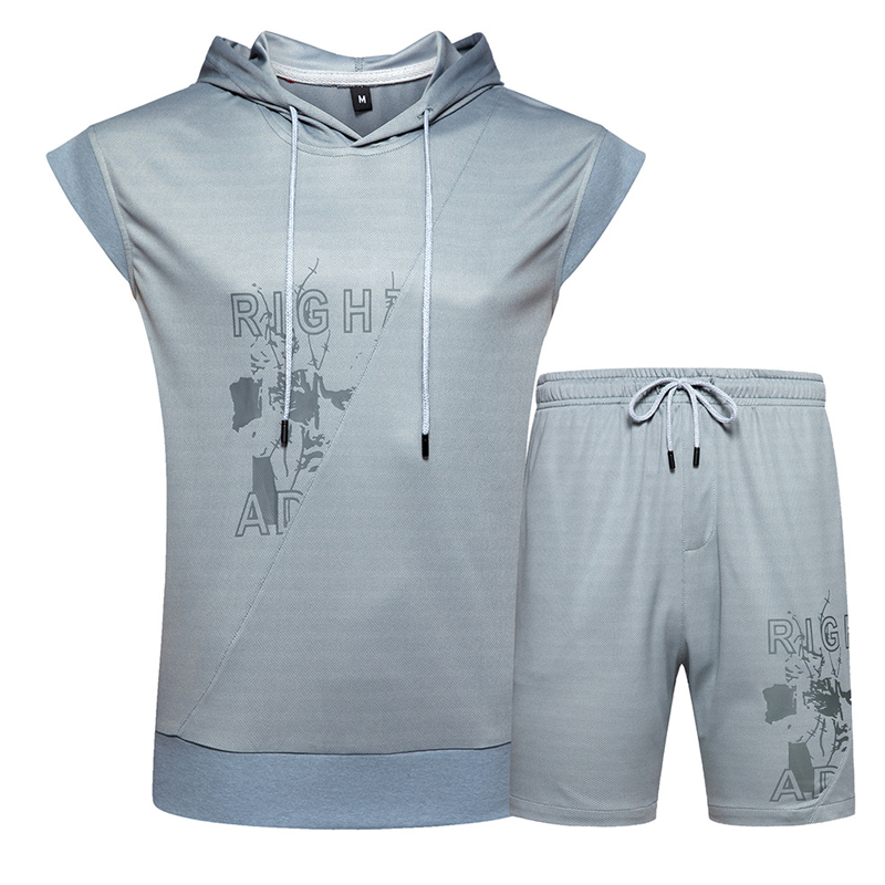 

Lovely Leisure Print Grey Two-piece Shorts Set