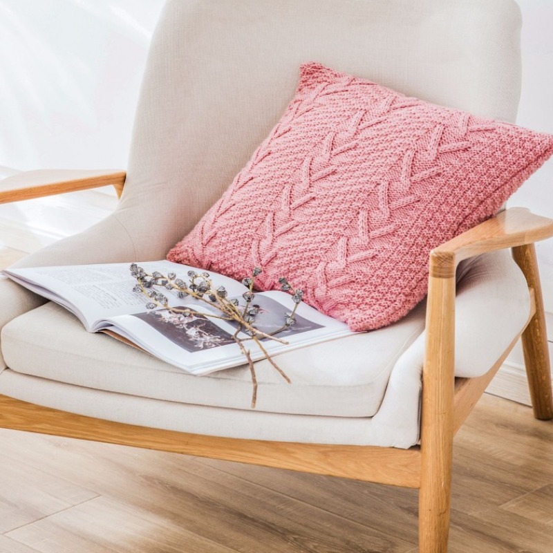 

Lovely Cosy Basic Pink Decorative Pillow Case