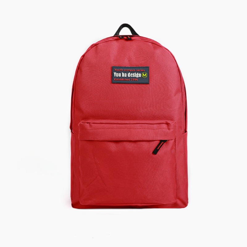 

Lovely Leisure Zipper Design Red Backpack