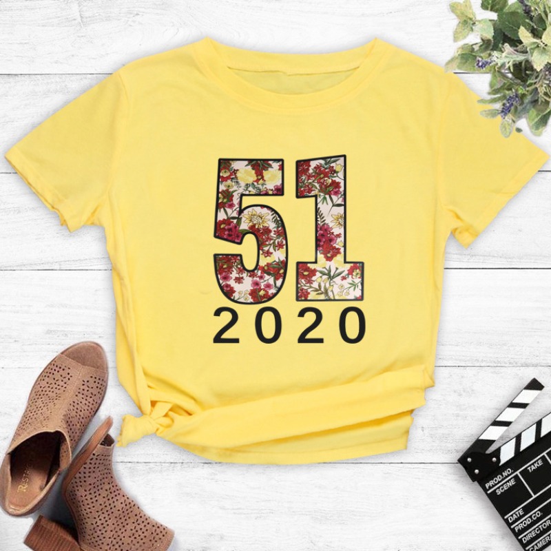 

Lovely Leisure O Neck Letter Yellow T-shirt