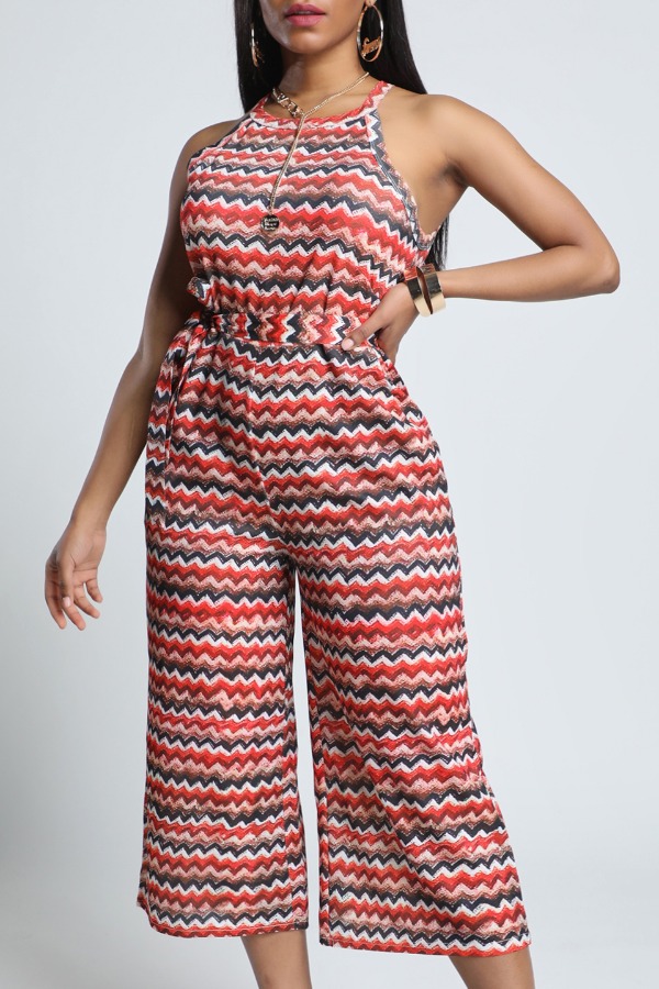 

Lovely Stylish Print Multicolor One-piece Jumpsuit, Multi