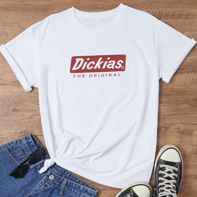 

Lovely Casual O Neck Letter Print White T-shirt