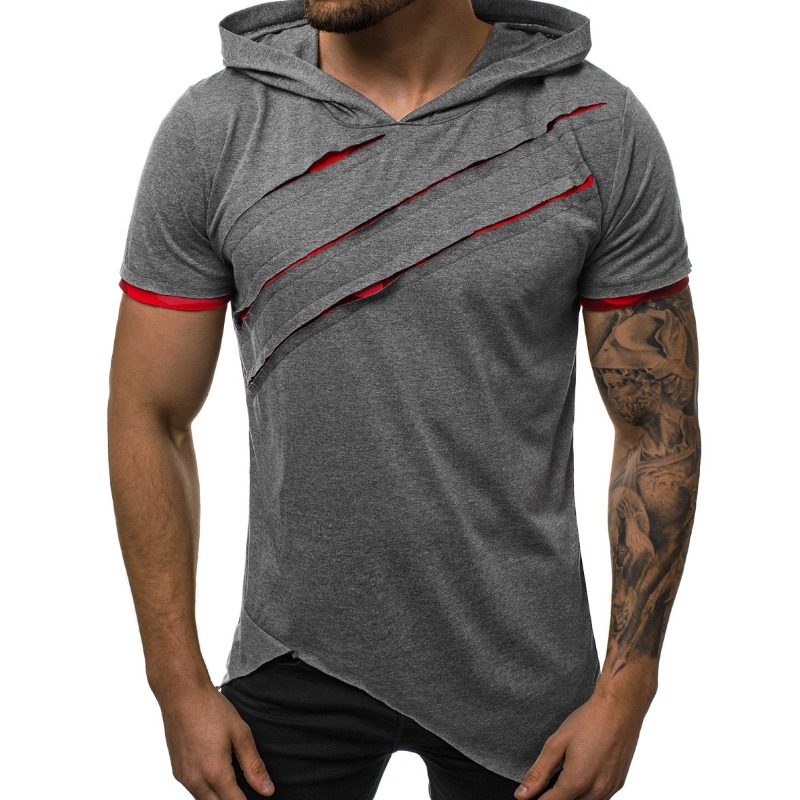 

Lovely Leisure Patchwork Dark Grey T-shirt