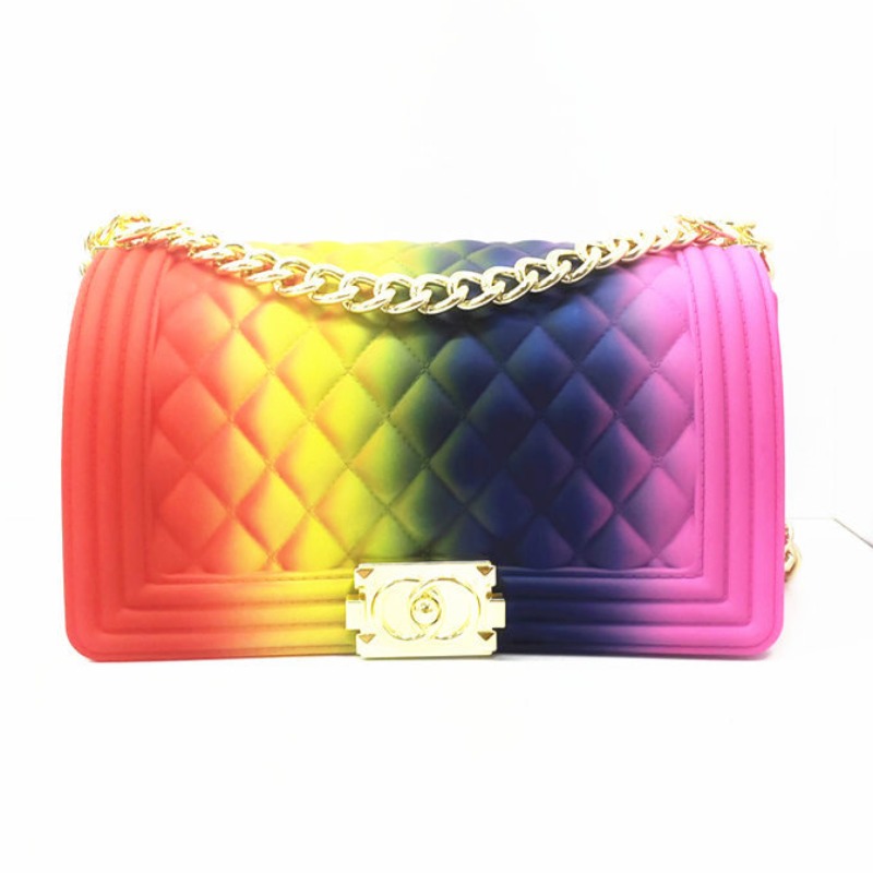 

Lovely Trendy Chain Strap Multicolor Crossbody Bag, Multi