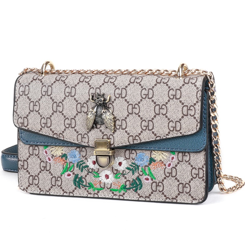 

Lovely Casual Chain Strap Blue Crossbody Bag
