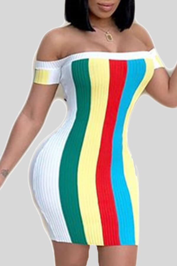 

Lovely Leisure Striped Multicolor Mini Dress, Multicolor mstn