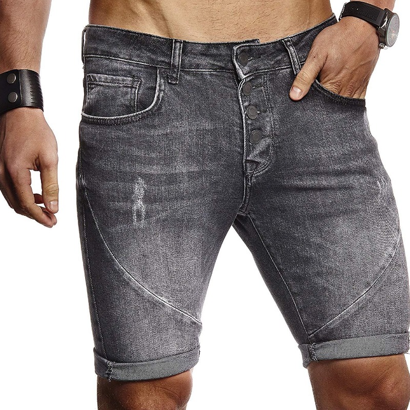 

Lovely Stylish Buttons Design Black Shorts