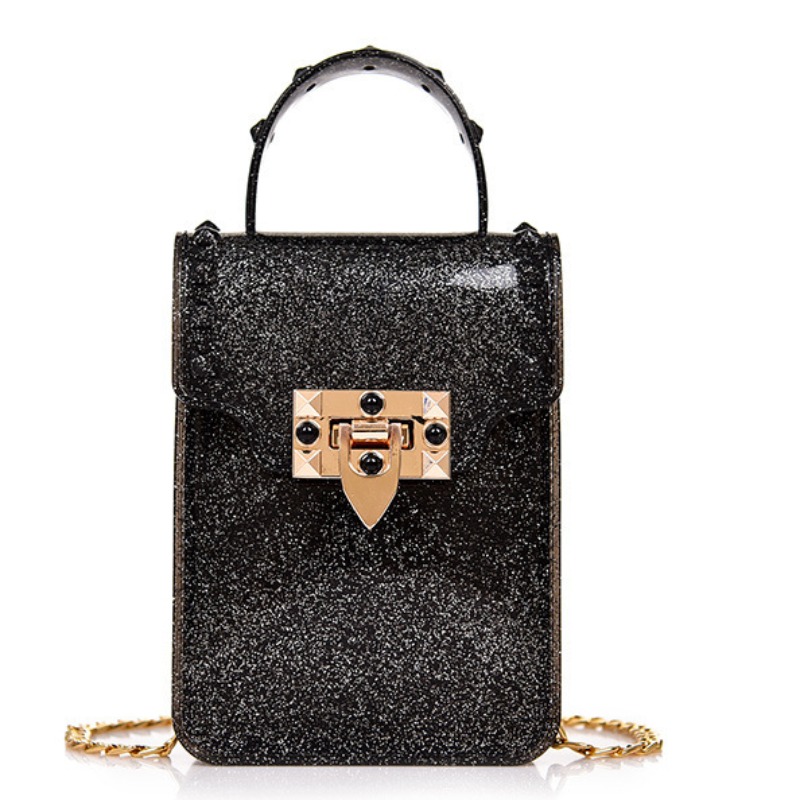 

Lovely Casual Chain Strap Black Crossbody Bag