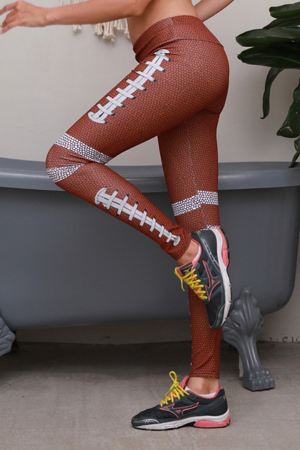 

Lovely Sportswear Print Brown Pants