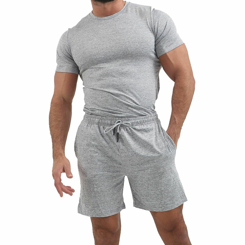 

Lovely Sportswear Lace-up Grey Two-piece Shorts Set