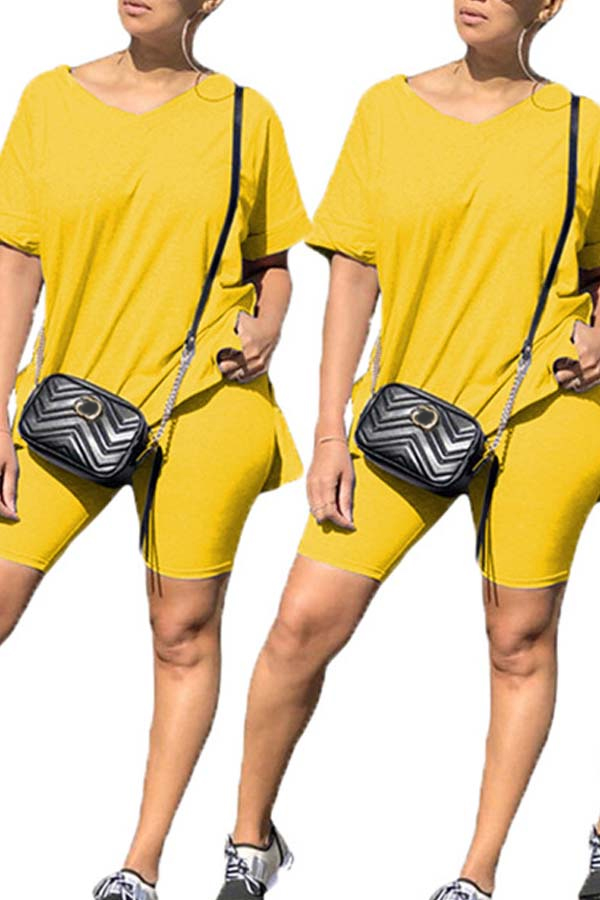 

Lovely Sportswear Basic Yellow Loungewear