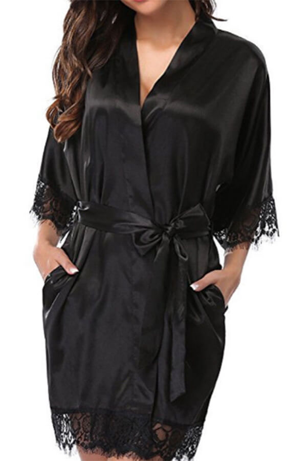 

LW Sexy Lace Patchwork Black Babydolls