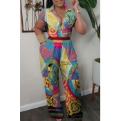 Lovely Casual Print Multicolor One-piece Jumpsuit