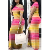 LW Bohemian Tie-dye Yellow Maxi Dress