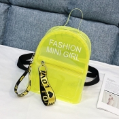 Lovely Trendy See-through Yellow Backpack