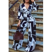 Lovely Trendy Print Black&nbsp;One-piece Jumpsuit