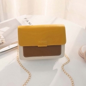 Lovely Stylish Chain Strap Yellow Crossbody Bag