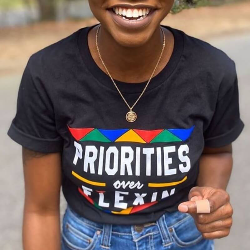 

Lovely Leisure O Neck Letter Black T-shirt