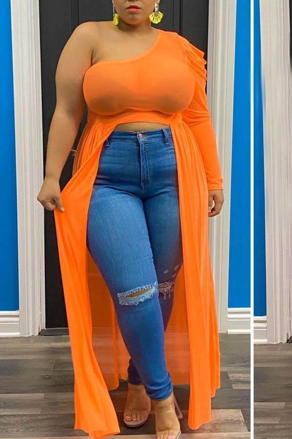 

LW Plus Size One Shoulder Blouse, Croci