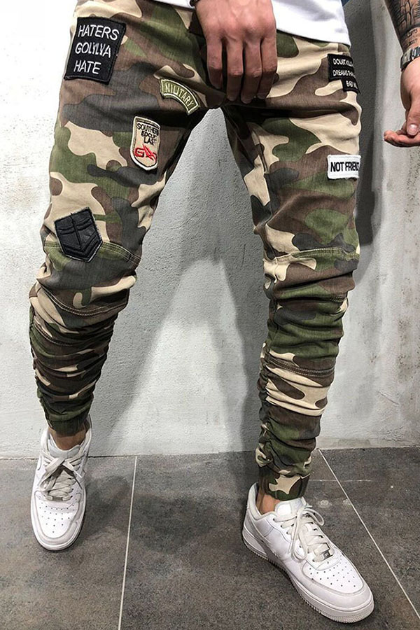 

Men Lovely Leisure Camo Print Jeans