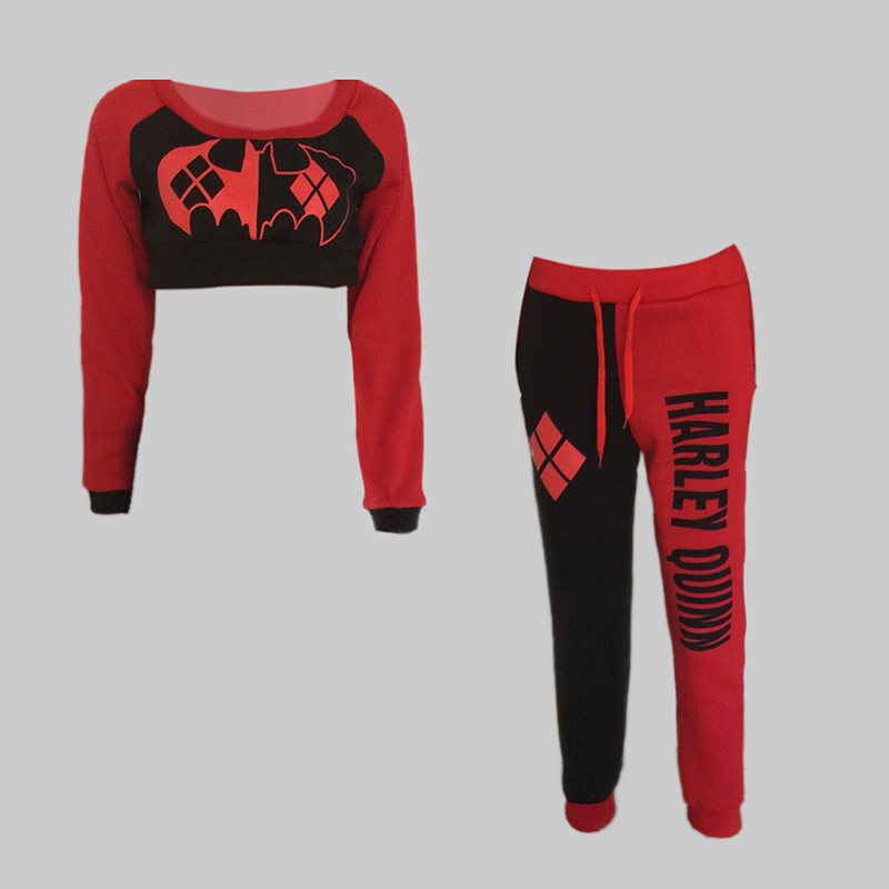 

Lovely Sportswear Patchwork Red Plus Size Two-piece Pants Set