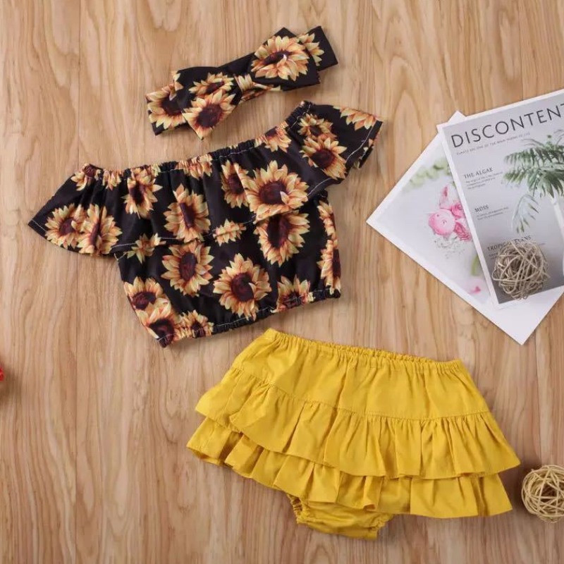 

Lovely Stylish Print Black Girl Two-piece Shorts Set