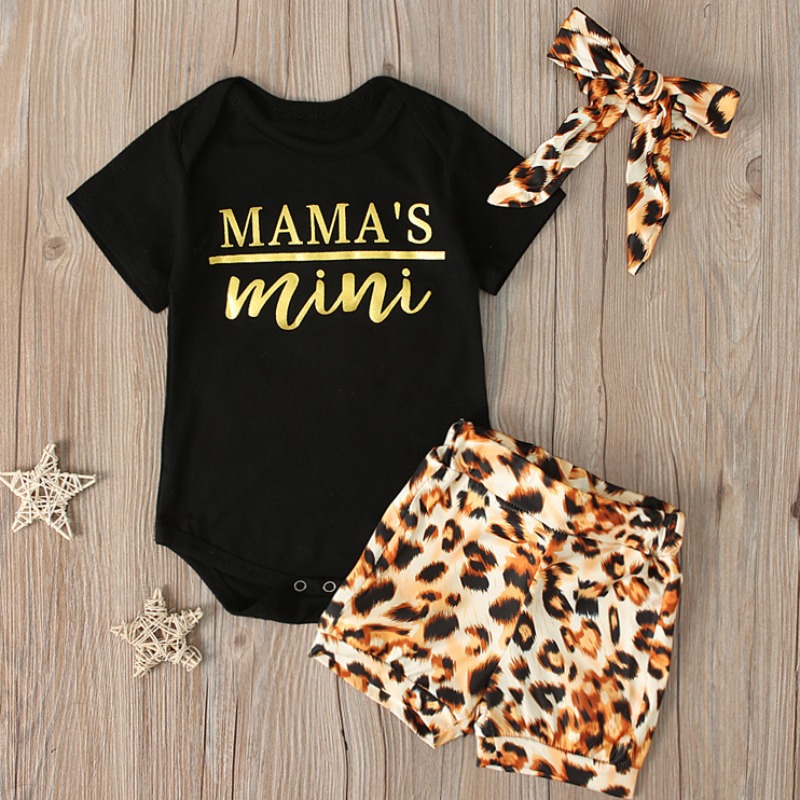 

Lovely Stylish Print Black Girl Two-piece Shorts Set