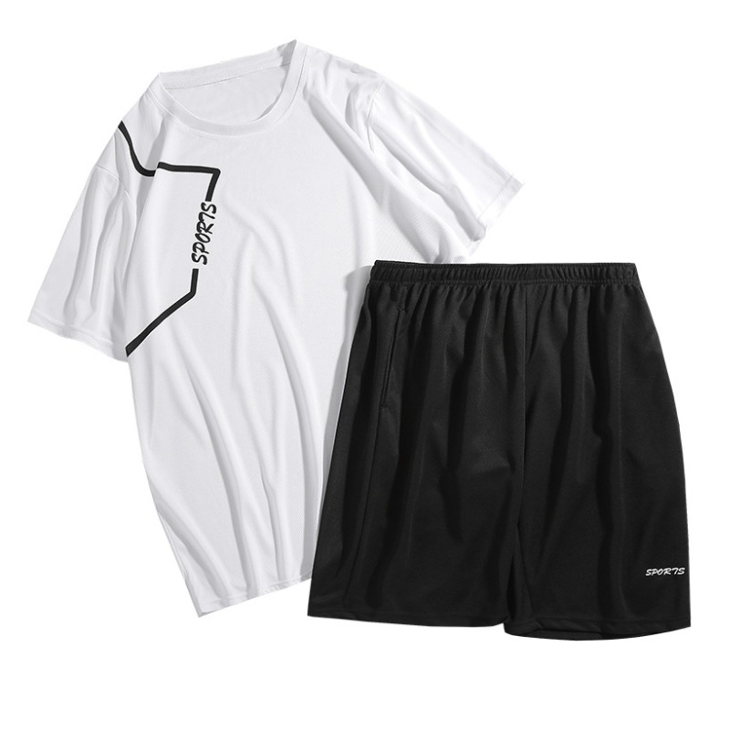 

Lovely Sportswear Letter White Two-piece Shorts Set