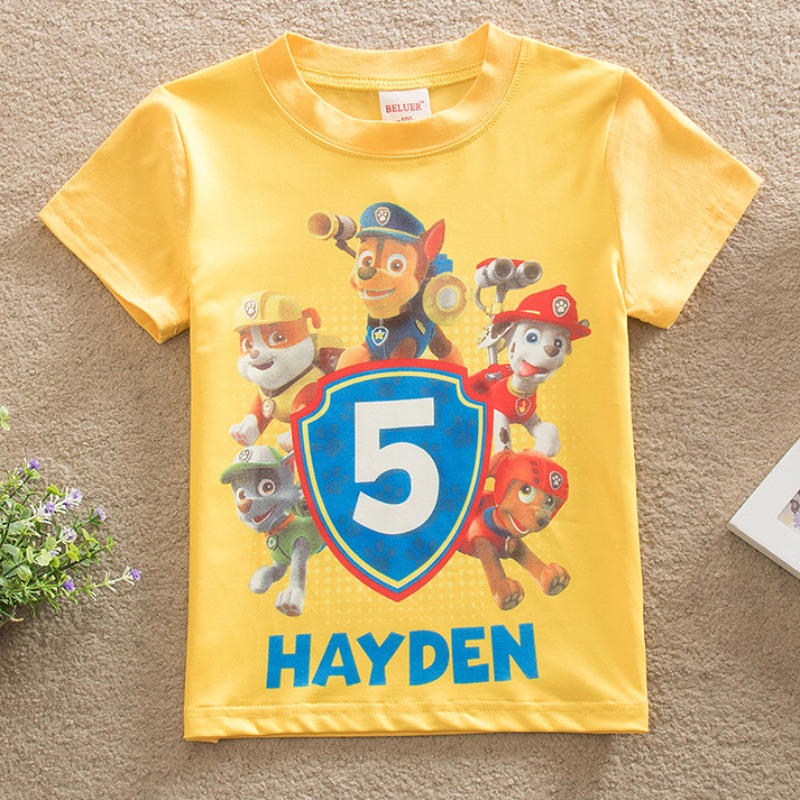 

Lovely Casual Cartoon Print Yellow Boy T-shirt