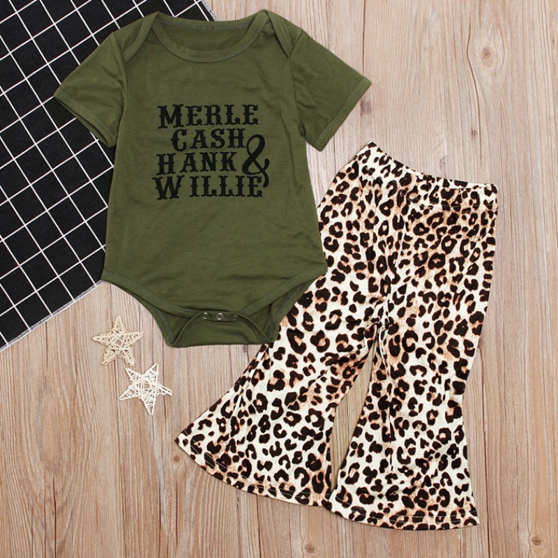 

Lovely Casual Print Green Girl Two-piece Pants Set