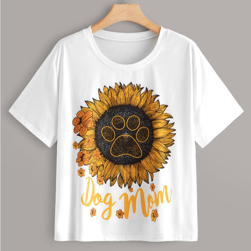 

Lovely Leisure O Neck Print White Plus Size T-shirt