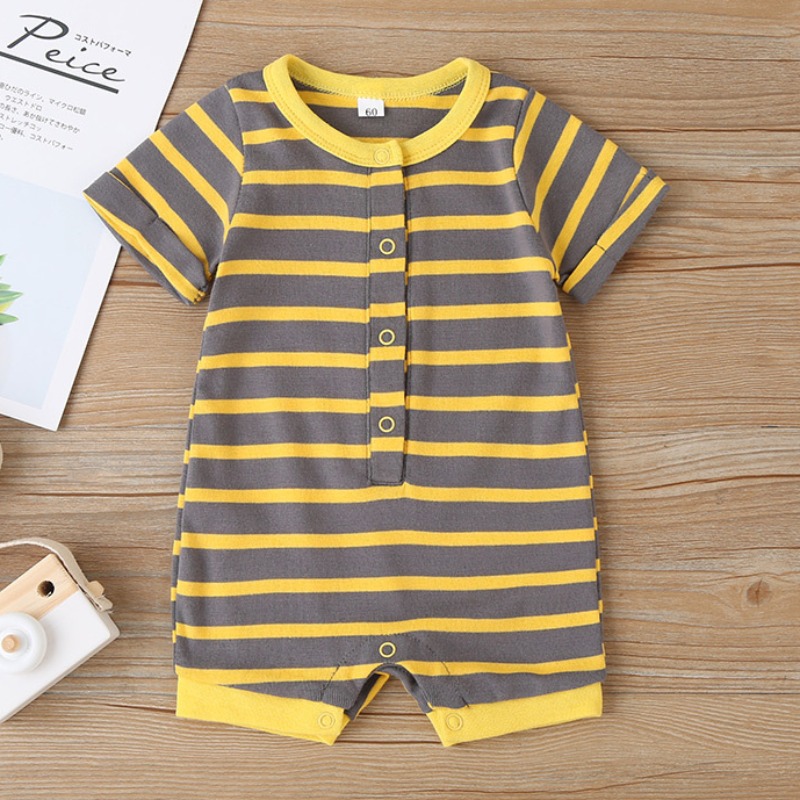 

Lovely Leisure Striped Yellow Boy One-piece Jumpsuit