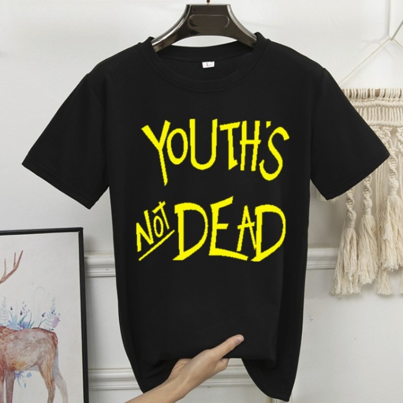 

Lovely Casual O Neck Letter Black T-shirt