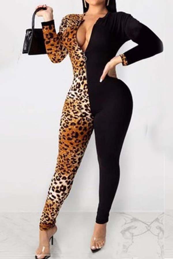 

Lovely Stylish Patchwork Yellow One-piece Jumpsuit