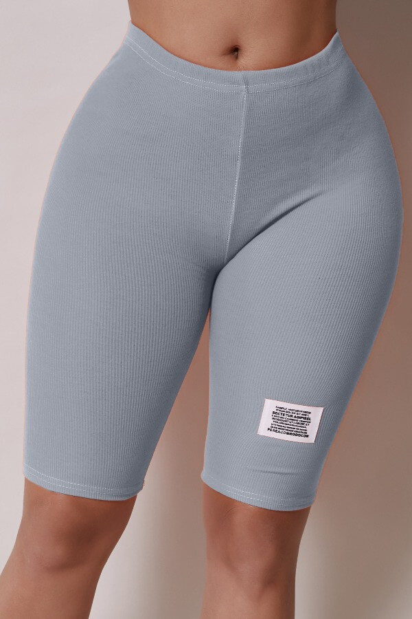

Lovely Casual Basic Skinny Grey Shorts