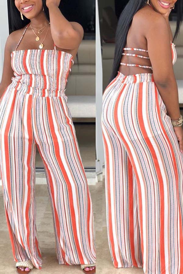 

Lovely Trendy Striped Croci One-piece Jumpsuit