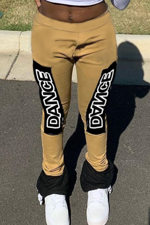 

lovely Sportswear Letter Khaki Pants