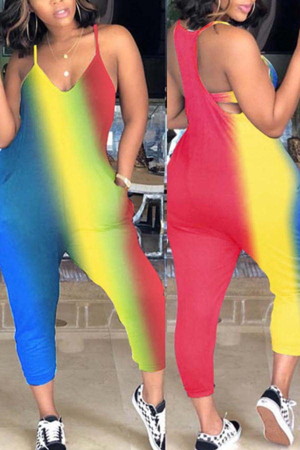 

lovely Trendy Tie-dye Multicolor One-piece Jumpsuit, Multi