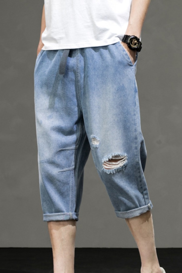 

lovely Casual Broken Holes Blue Jeans