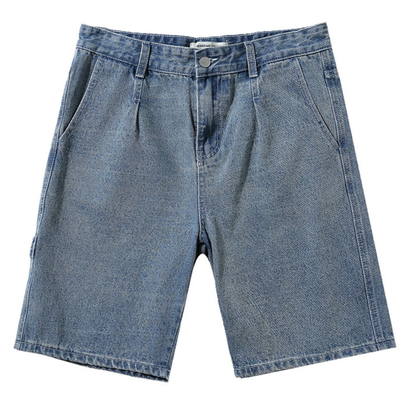 

lovely Leisure Pocket Patched Blue Shorts