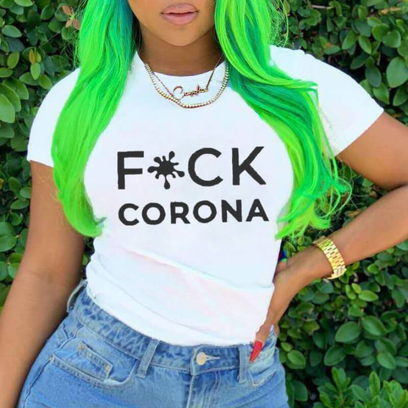 

LW Street O Neck Letter Print White T-shirt