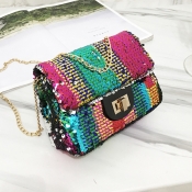 lovely Stylish Sequined Multicolor Crossbody Bag