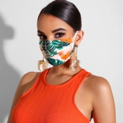 Lovely Casual Print Green Face Mask