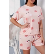 lovely Leisure Print Pink Sleepwear
