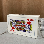 lovely Chic Print White Crossbody Bag