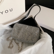 lovely Stylish Rhinestone Decorative White Crossbo