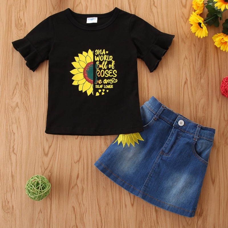 

lovely Casual Print Black Girl Two-piece Shorts Set