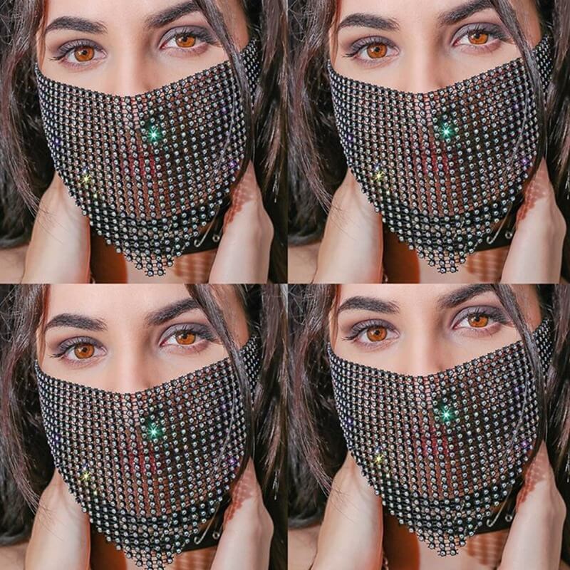 

lovely Sweet Sequined Black Face Protection