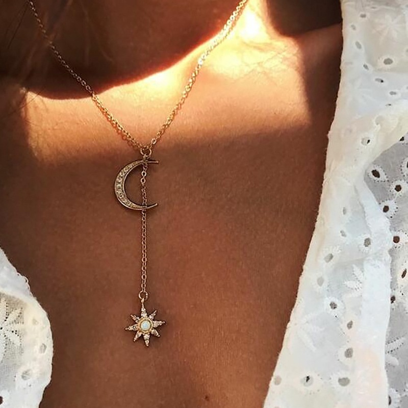 

lovely Trendy Moon Gold Earring